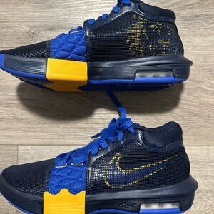 Nike Blue and Yellow Sneakers with Air Technology
